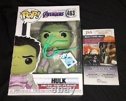 Mark Ruffalo Signé Hulk Funko Pop 463 Avengers Poster Photo Endgame Jsa