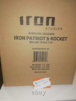 Marvel Avengers Endgame Iron Patriot & Rocket 1/10 Statue Iron Studios Sideshow