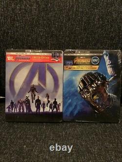 Marvel Avengers Infinity War & Endgame 4k Uhd+blu-ray+digital Steelbooks Bestbuy