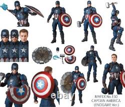 (NOUVEAU) Figurine d'action Medicom Toy (Mafex) Marvel Captain America Endgame de 6,3 pouces.