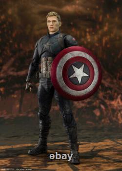 Official S. H. Figuarts Marvel Avengers Endgame Captain America Final Battle Nouveau