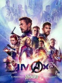 Rare Imax Marvel Avengers Endgame 27x40 Ds Affiche De Théâtre Originale Thanos Loki+3