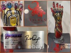 Rdj A Signé Marvel Taurus Studio Avengers Endgame 11 Iron Man Nano Gauntlet Le