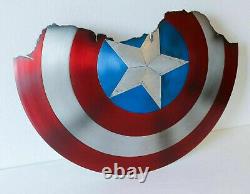 Réplique en métal du bouclier brisé du Captain America des Avengers Endgame - Cadeau