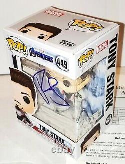Robert Downey Jr Signé Autographié Tony Stark Iron Man Funko Pop Beckett Psa