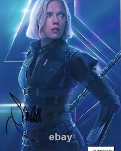 Scarlett Johannson Veuve Noire Dans Avengers Endgame Signature À La Main 8x10 Photo Coa