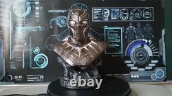Statue cadeau du modèle de buste en échelle 1/2 de Black Panther Avengers Endgame de 14 pouces.