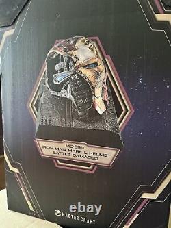 Statue du casque endommagé de Iron Man du Royaume des Bêtes Avengers Endgame