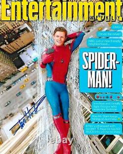 Tom Holland Spiderman Les Avengers Endgame Marvel Signé 8x10 Photo Avec Dg Coa 3