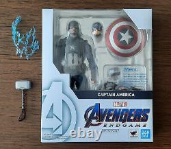 Véritable 1/12 Bandai S. H. Figuarts Captain America Endgame + Tête De Nota Studio